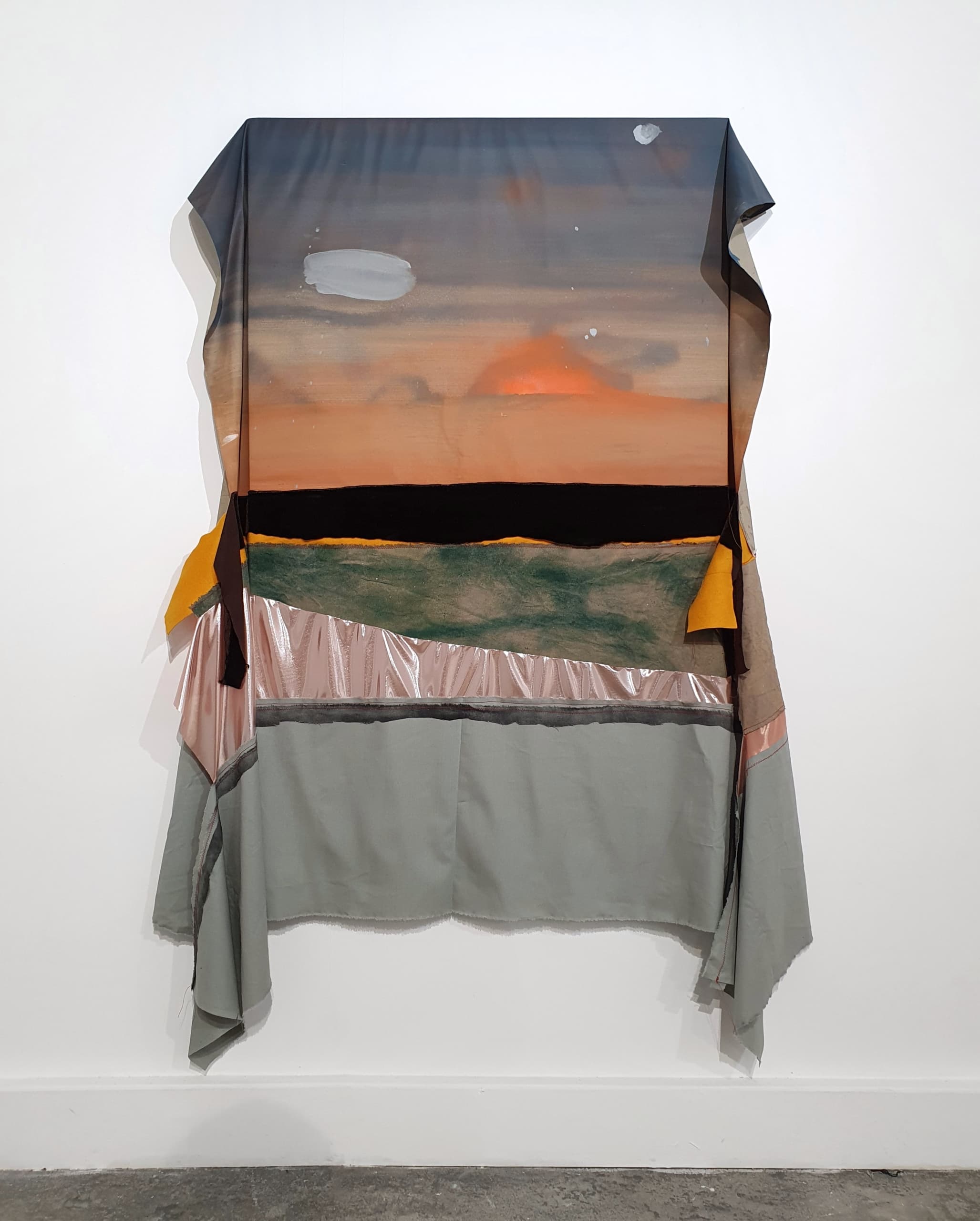 Falling Landscape 4 2020 Acrylique tissu toile coton 180 x 120 cm