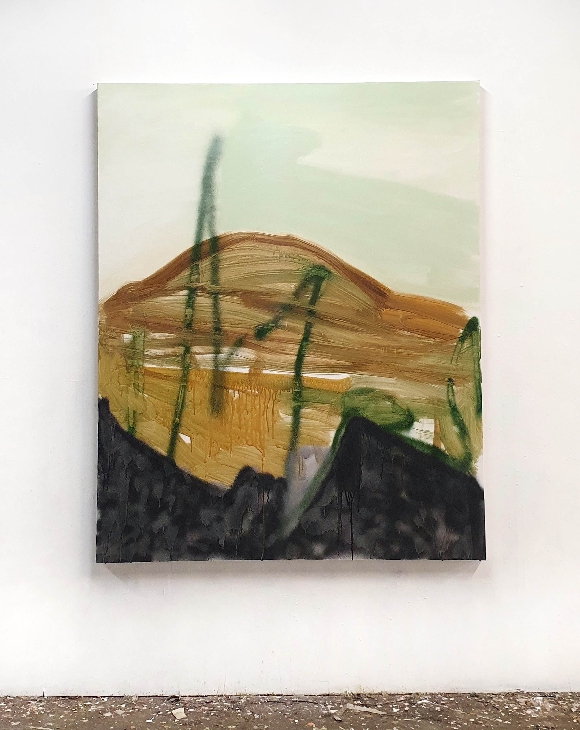 Vanishing Landscape 33 acrylique pastel et spray sur toile 130x162 cm 2022