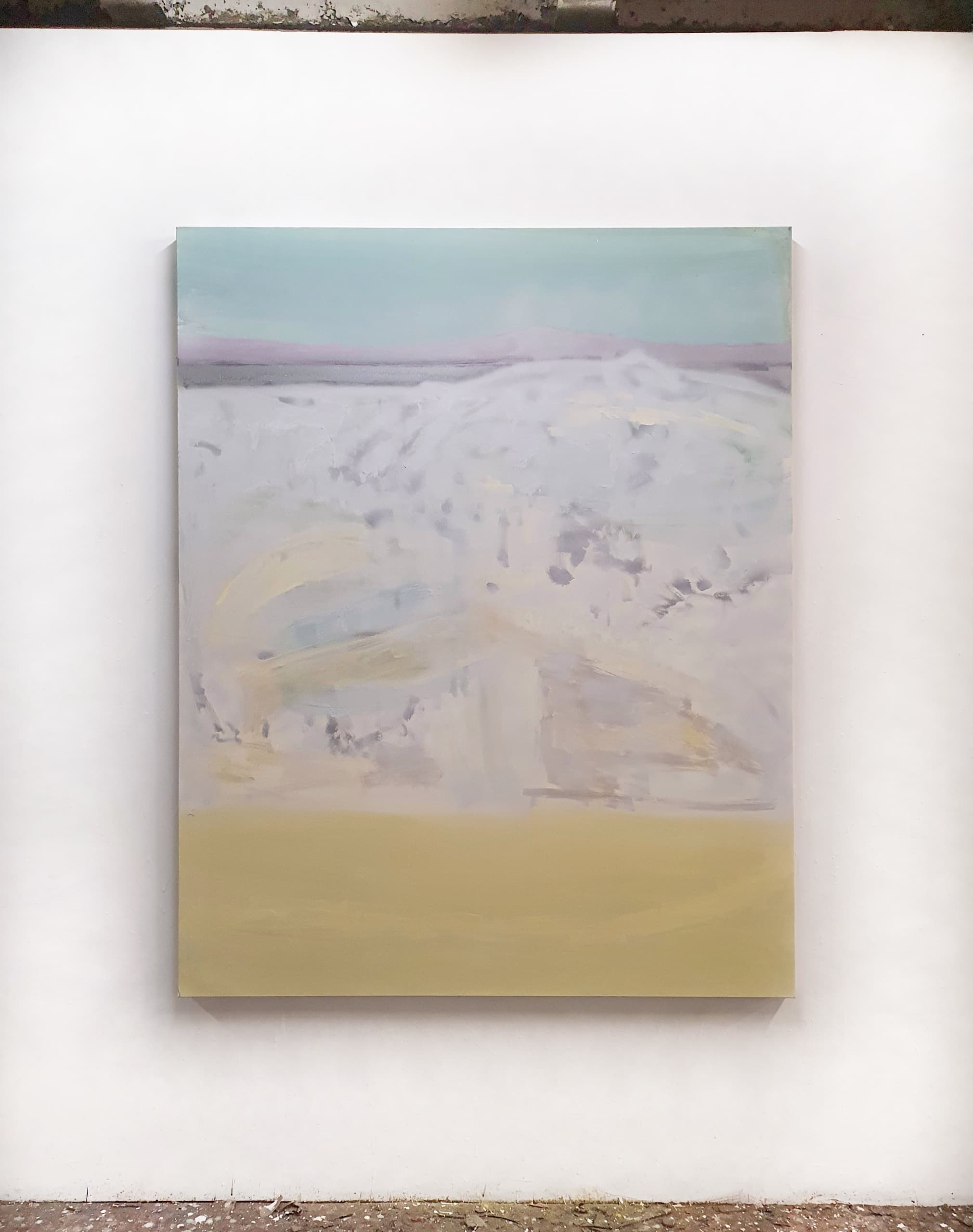 Vanishing Landscape 39 acrylique pastel et spray sur toile 162x130 cm 2022