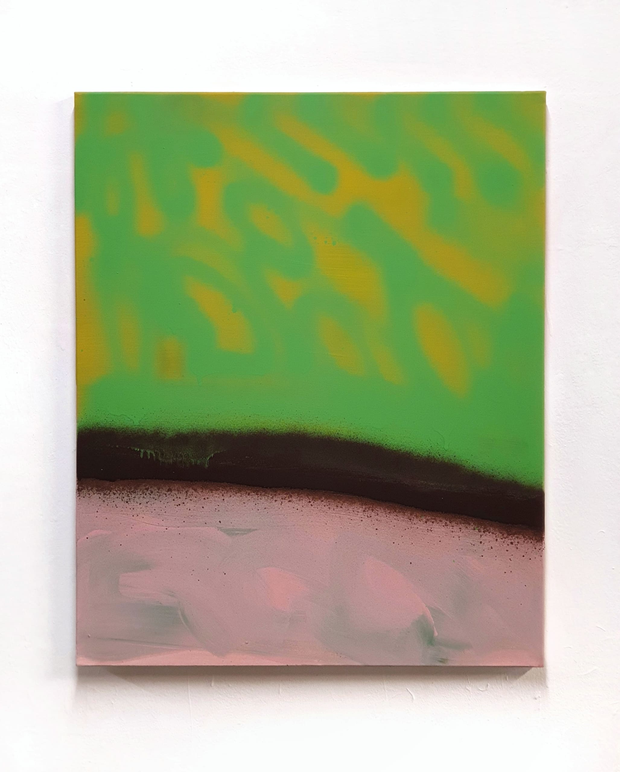 Vanishing Landscape 42 acrylique pastel et spray sur toile 50x61 cm 2022